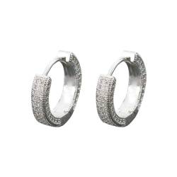 QKEPCY Ohrringe für Damen Creolen Ohrringe Ohrstecker aus 925er Silber Statement-Ohrringe Hypoallergen Ohrringe Weihnachten Schmuck Hoop Earrings Geschenke für Damen-Schmuck von QKEPCY