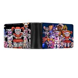 QKNTKF Anime FNAF Brieftasche Cartoon Designs Five Nights Game Cartoon Münzgeldbörse PU-Leder Multi Geldbörse für Spielfans Geschenke (Typ 2, 17CM * 15CM) von QKNTKF