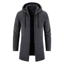 QLXYYFC Kapuze Wintermantel Herren gefüttert mit Stehkragen Steppjacke Winddicht Winterjacke Business Überzieher Schlank Freizeitjacke Wanderjacke Softshelljacke Kapuzenjacke outdoorjacke Übergangsjac von QLXYYFC