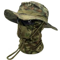 QMFIVE Gläser Taktische Boonie Hut Schal Unisex Camouflage Abgerundete Hut Fischer (TP-MR) von QMFIVE