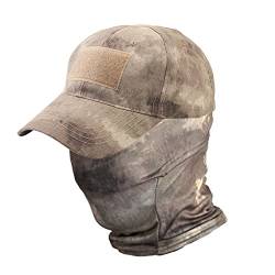 QMFIVE Outdoor Multicolor Sonnenschutz Chapeau Hut and Taktische Sturmhauben Maske für Tactical Airsoft Paintball Aufstieg Camping (ATAC) von QMFIVE