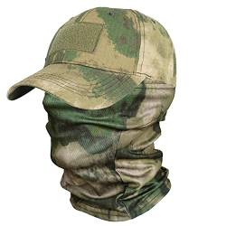 QMFIVE Outdoor Multicolor Sonnenschutz Chapeau Hut and Taktische Sturmhauben Maske für Tactical Airsoft Paintball Aufstieg Camping (ATFG) von QMFIVE