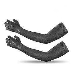 QOXEFPJZ Armstulpen 2 in 1 sportarmarmhülsenhandschuh atmungsaktive elastizität läuft wandern fahrende ärmel arme wärmer handschuh für sonnenschutz (Color : B, Size : M) von QOXEFPJZ