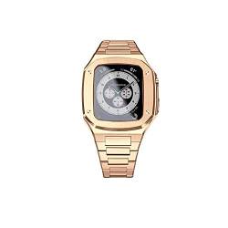 QPDRNC Edelstahl-Gehäuseband für Apple Watch Serie 8, 7, 6, SE, 5, 4, iWatch Band 45 mm, 44 mm, Metallabdeckung, Smartwatch-Zubehör, 44mm For 6/5/4/SE, Achat von QPDRNC