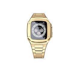 QPDRNC Edelstahl-Gehäuseband für Apple Watch Serie 8, 7, 6, SE, 5, 4, iWatch Band 45 mm, 44 mm, Metallabdeckung, Smartwatch-Zubehör, 45mm For 8/7, Achat von QPDRNC