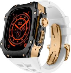 QPDRNC RM-Stil Edelstahl-Uhrengehäuse, Gummiband, Mod-Kit, für Apple Watch Ultra 2, 49 mm, für Herren und Damen, Sport-Gummi-Uhrenarmband, Modifikationsset, Armbandzubehör, For Ultra 2, Achat von QPDRNC