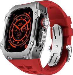 QPDRNC RM-Stil Edelstahl-Uhrengehäuse, Gummiband, Mod-Kit, für Apple Watch Ultra 2, 49 mm, für Herren und Damen, Sport-Gummi-Uhrenarmband, Modifikationsset, Armbandzubehör, For Ultra 49mm, Achat von QPDRNC