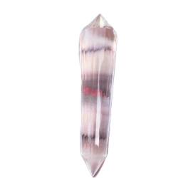 QPLAHANBUA 50–110 mm natürlicher transparenter Quarz-Doppelstopp-Zauberstab, reines handpoliertes Ornament, Geschenk, kann verwendet Werden for (Größe: 90 mm) ZANLIIYIN (Material : 50mm) von QPLAHANBUA