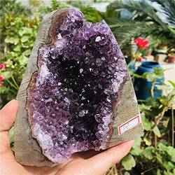 QPLAHANBUA Dekorativer Kristall, natürlicher Uruguay-Amethyst-Kristall, Stein, Exemplar, Heimdekoration, Kristall ZANLIIYIN (Color : 1.1kg) von QPLAHANBUA