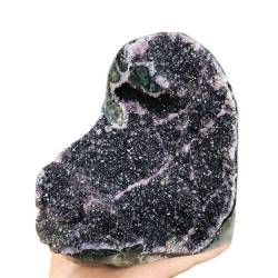 QPLAHANBUA Dekorativer Kristall, natürlicher Uruguay-Amethyst-Kristall, Stein, Exemplar, Heimdekoration, Kristall ZANLIIYIN (Color : 2.2kg) von QPLAHANBUA