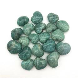 QPLAHANBUA Kristall-Naturquarz-Kristall, herzförmig, polierter Stein, Geschenk ZANLIIYIN (Color : Amazonite Heart_50mm-60mm) von QPLAHANBUA