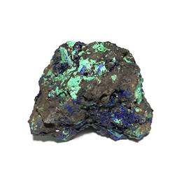 QPLAHANBUA Malachit-Kristalle 190 g Naturstein Malachit-Azurit-Exemplar-Ornamente Geschenkkollektion ZANLIIYIN von QPLAHANBUA