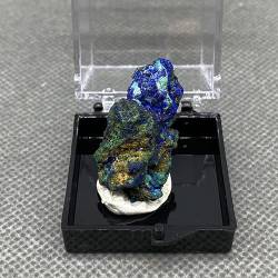 QPLAHANBUA Malachit-Kristalle Azurit und Malachit Symbiotische Mustersteine ​​und Kristalle Box: 35 mm (Farbe : 5) ZANLIIYIN (Color : 12) von QPLAHANBUA