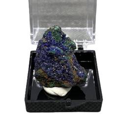 QPLAHANBUA Malachit-Kristalle Azurit und Malachit Symbiotische Mustersteine ​​und Kristalle Box: 35 mm (Farbe : 5) ZANLIIYIN (Color : 13) von QPLAHANBUA