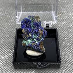 QPLAHANBUA Malachit-Kristalle Azurit und Malachit Symbiotische Mustersteine ​​und Kristalle Box: 35 mm (Farbe : 6) ZANLIIYIN (Color : 15) von QPLAHANBUA