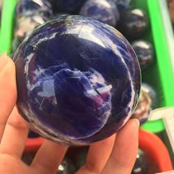 QPLAHANBUA Natürliche Sodalith-Kugel, Quarzkristall-Edelsteinkugel, 1 Stück, wunderschöner Kristall ZANLIIYIN (Color : 55-60mm) von QPLAHANBUA
