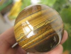 QPLAHANBUA Natürliche hübsche Tigerauge-Quarzkugel, Kristallkugel, 270 g ZANLIIYIN von QPLAHANBUA