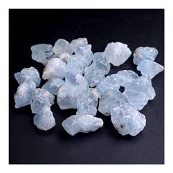 QPLAHANBUA Natürlicher Blauer Celestite-Kristall, Rockstone-Mineralien, Reikihealing-Edelstein, Heimaquarium-Dekoration, geeignet for Zuhause ZANLIIYIN (Color : 50g Blue Celestite) von QPLAHANBUA