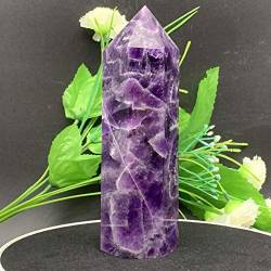 QPLAHANBUA Natürlicher Traum-Amethyst-Kristall, Zauberstabspitze, wunderschöner Kristall ZANLIIYIN (Material : 450-500g) von QPLAHANBUA