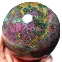 QPLAHANBUA Natürlicher roter und grüner Schatz-Jaspis, Kristallkugel-Ornament, wunderschöner Kristall ZANLIIYIN (Material : 55-60mm) von QPLAHANBUA