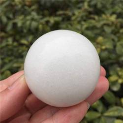 QPLAHANBUA Natürlicher weißer Jadekristall-Kugelstein, ideal als Reiki-Stein for die Heimdekoration ZANLIIYIN von QPLAHANBUA
