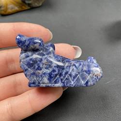QPLAHANBUA Natürliches handgeschnitztes Drachenschädel-Quarzdekor, kann verwendet Werden for (Farbe: Rosenquarz) ZANLIIYIN (Color : Lapis Lazuli) von QPLAHANBUA