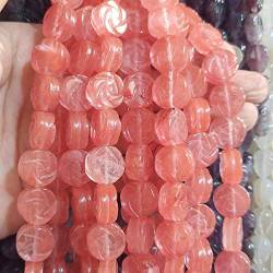 QPLAHANBUA Natursteinperlen Halbedelsteine ​​doppelseitig Geschnitzte Rosenperlen DIY Herstellung Armband Halskette Schmuck - ZANLIIYIN (Color : 1 UK) von QPLAHANBUA