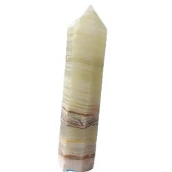 QPLAHANBUA Schöner natürlicher Jade-Turm-Obelisk-Kristallquarz-Cremepunkt-Heilstein-Bürobedarf, geeignet for Zuhause ZANLIIYIN (Material : 600-650g) von QPLAHANBUA