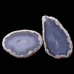 QPLAHANBUA for 2021 New Natural Achat Geode Polierte Unregelmäßige Kristallscheibe Stein DIY Anhänger Home Decoration ZANLIIYIN (Color : W_30mm-50mm) von QPLAHANBUA