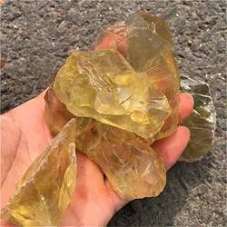 QPLAHANBUA for MOKAGY Natürlicher ursprünglicher gelber rauer Citrin-Rohquarz-Kristallstein ZANLIIYIN (Material : 300G) von QPLAHANBUA