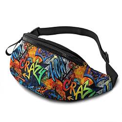 Abstrakte helle Graffiti-Muster Bauchtasche Mode Gürteltasche von QQIAEJIA