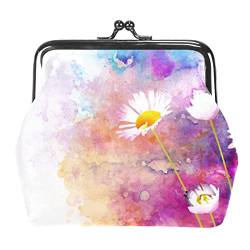 Aquarell Tropische Schnalle Geldbörse Vintage Beutel Schnalle Clutch Tasche Kiss-Lock Wechselgeldbörse Floral Verschluss Geldbörsen für Frauen Mädchen, Mehrfarbig 03, Einheitsgröße, Taschen-Organizer von QQIAEJIA