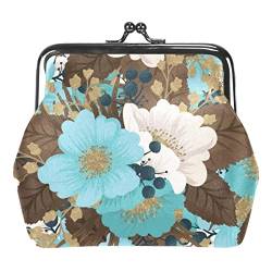 Blumen Schnalle Geldbörse Vintage Beutel Schnalle Clutch Tasche Kiss-Lock Wechselgeldbörse Floral Verschluss Geldbörsen für Frauen Mädchen, Mehrfarbig 19, Einheitsgröße, Taschen-Organizer von QQIAEJIA