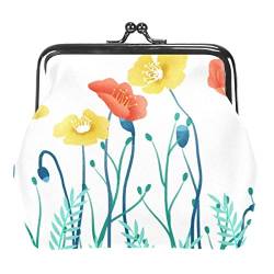 Floral Vintage Sommer Blume Schnalle Geldbörse Vintage Beutel Schnalle Clutch Tasche Kiss-Lock Wechselgeldbörse Floral Verschluss Geldbörsen für Frauen Mädchen, Mehrfarbig 20, Einheitsgröße, von QQIAEJIA