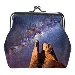 Galaxy Sternenhimmel Helle Planeten Sonne Schnalle Münzbörse Vintage Pouch Schnalle Clutch Bag Kiss-Lock Wechselgeldbörse Floral Verschluss Geldbörsen für Frauen Mädchen, Mehrfarbig 04, Einheitsgröße, von QQIAEJIA