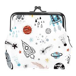 Galaxy Sternenhimmel Helle Planeten Sonne Schnalle Münzbörse Vintage Pouch Schnalle Clutch Bag Kiss-Lock Wechselgeldbörse Floral Verschluss Geldbörsen für Frauen Mädchen, Mehrfarbig 09, Einheitsgröße, von QQIAEJIA