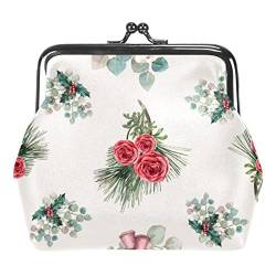 Goldene Blätter Muster Hintergrund Schnalle Münze Geldbörse Vintage Beutel Schnalle Clutch Bag Kiss-Lock Wechselgeldbörse Floral Verschluss Geldbörsen für Frauen Mädchen, Mehrfarbig 18, Einheitsgröße, von QQIAEJIA