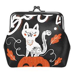 Halloween Kürbis Hintergrund Schnalle Geldbörse Vintage Beutel Schnalle Clutch Bag Kiss-Lock Change Geldbörse Floral Verschluss Verschluss Brieftaschen für Frauen Mädchen, Mehrfarbig 16, von QQIAEJIA