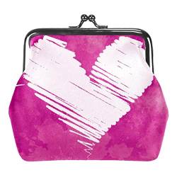 Kleine Schnalle Geldbörse Happy Valentine's Day Liebe Aquarell Herz Beutel Kiss-Lock Verschluss Ändern Geldbörse Geldbörsen, Mehrfarbig 19, Einheitsgröße, Taschen-Organizer von QQIAEJIA