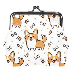 Kleine Schnalle Geldbörse Schöne Cartoon Corgi Pouch Kiss-Lock Verschluss Ändern Geldbörse Brieftaschen, Mehrfarbig 19, Einheitsgröße, Taschen-Organizer von QQIAEJIA