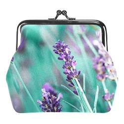 Lavendel Schnalle Geldbörse Vintage Beutel Schnalle Clutch Tasche Kiss-Lock Wechselgeldbörse Floral Verschluss Geldbörsen für Frauen Mädchen, Mehrfarbig 19, Einheitsgröße, Taschen-Organizer von QQIAEJIA