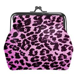 Mädchen Rosa Rosy Leopard Muster Schnalle Münze Geldbörse Vintage Pouch Schnalle Clutch Bag Kiss-Lock Wechselgeldbörse Floral Verschluss Geldbörsen für Frauen Mädchen, Mehrfarbig 13, Einheitsgröße, von QQIAEJIA