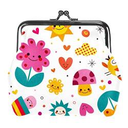 Niedliche Pilze Blumen Münzbörsen Mini Geldbörsen Vintage Beutel Taschen für Geschenk, Mehrfarbig 07, Einheitsgröße, Taschen-Organizer von QQIAEJIA