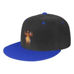 QQIAEJIA Bear Grizzy with Lemmings Hip Hop Baseball Cap, verstellbare Trucker Hut, Unisex dekorativer Sonnenhut Snapback, blau, One size von QQIAEJIA
