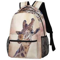 QQIAEJIA Giraffen-Rucksack, lustige Tier-Rucksäcke, Umhängetasche, lässig, Reisen, Laptop, Tagesrucksack Taschen, Siehe Abbildung, One size von QQIAEJIA