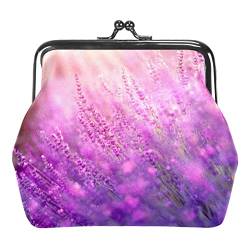 Schöne Provence Lavendel Schnalle Geldbörse Vintage Beutel Schnalle Clutch Tasche Kiss-Lock Wechselgeldbörse Floral Verschluss Geldbörsen für Frauen Mädchen, Mehrfarbig 02, Einheitsgröße, von QQIAEJIA