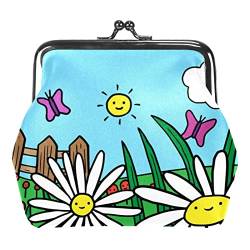 Sommer Aquarell Winkel Blumen Schnalle Münze Geldbörse Vintage Beutel Schnalle Kupplung Tasche Kiss-Lock Wechselgeldbörse Floral Verschluss Geldbörsen für Frauen Mädchen, Mehrfarbig 10, Einheitsgröße, von QQIAEJIA