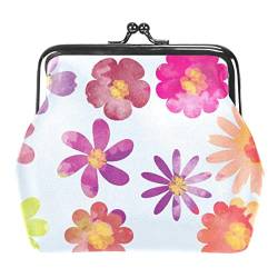 Sommer Aquarell Winkel Blumen Schnalle Münze Geldbörse Vintage Beutel Schnalle Kupplung Tasche Kiss-Lock Wechselgeldbörse Floral Verschluss Geldbörsen für Frauen Mädchen, Mehrfarbig 12, Einheitsgröße, von QQIAEJIA