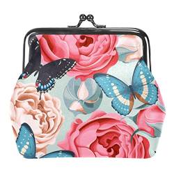 Sommer Aquarell Winkel Blumen Schnalle Münze Geldbörse Vintage Beutel Schnalle Kupplung Tasche Kiss-Lock Wechselgeldbörse Floral Verschluss Geldbörsen für Frauen Mädchen, Mehrfarbig 13, Einheitsgröße, von QQIAEJIA