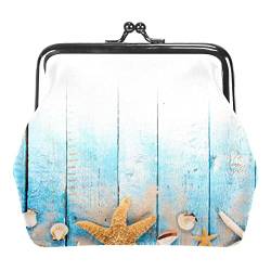 Sommer Meer Urlaub Schnalle Geldbörse Vintage Beutel Schnalle Clutch Tasche Kiss-Lock Wechselgeldbörse Floral Verschluss Geldbörsen für Frauen Mädchen, Mehrfarbig 10, Einheitsgröße, Taschen-Organizer von QQIAEJIA